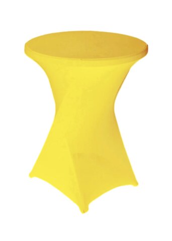 32 Inch Spandex Yellow Cover for Cocktail Table