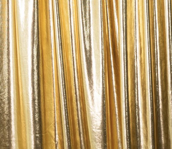 8-14 Feet Pipe and Drape Metallic Gold