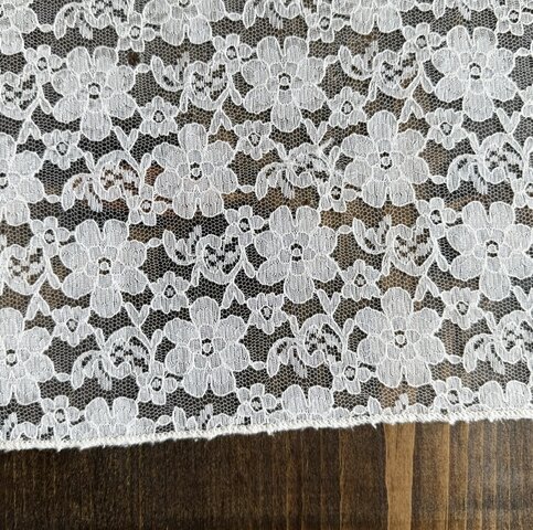 Rochelle Ivory Lace Overlay 72 x 72 Inch