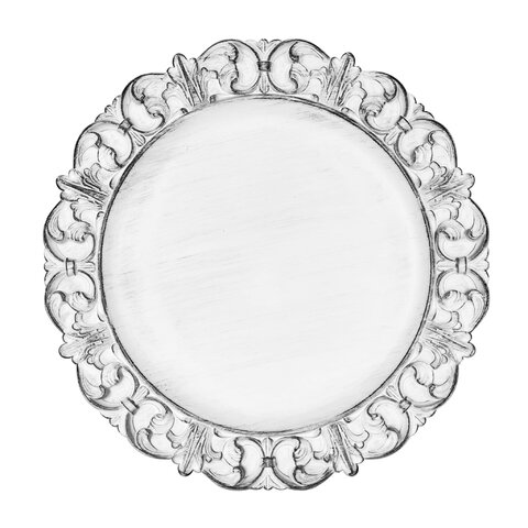 Vintage White 13 Inch Plate Charger