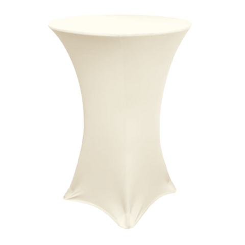 32 Inch Spandex Ivory Cover for Cocktail Table