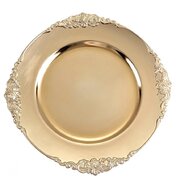 Plate Charger Antique Gold
