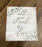 All You Need Is Love White wood