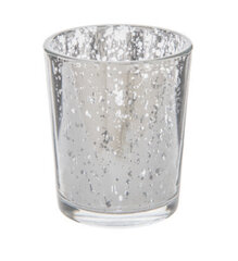 Votive Silver Glass 2.5 Inch with Battery Candle