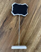 Chalk board 10 Inch Tall on a Stand White Wood