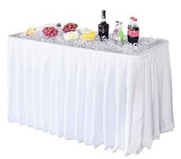Cold Beverage Table with White Skirt