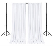 Backdrop Curtain White 5 feet wide x 10 feet long