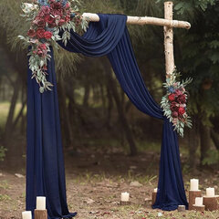 Arch Swag Blue Satin 30 Foot Long x 40 Inch Wide 