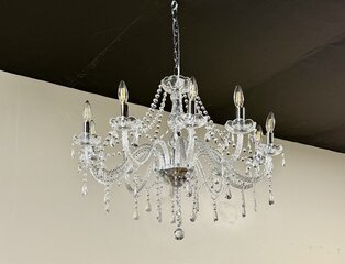 32 Inch Crystal Chandelier With 10 Lights