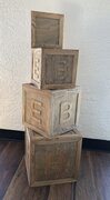Blocks Set of 3 Wooden Boxes