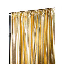 Metallic Gold 5 Feet Wide x 10 Feet Long Curtain 