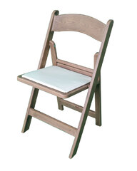 Light Wood Grain Resin Padded Chair