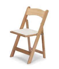 Natural Wood Padded Chair