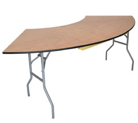 Serpentine Table 7 ft Curved