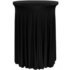 32 Inch Wavy Spandex Black Cover for Cocktail Table