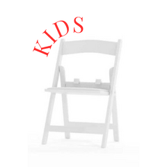 KIDS/TODDLER White Resin Padded Chair