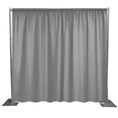 8-14 Feet Pipe and Drape Grey Interlock