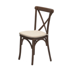 Dark Wood Grain Resin Crossback Chair