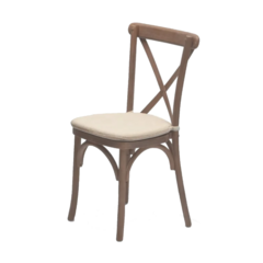 Light Wood Grain Resin Crossback Chair