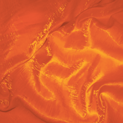 Orange Crushed Shimmer 132 Inch Round Table Linen