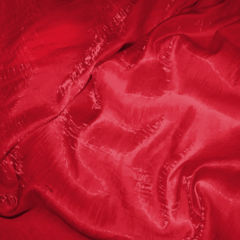 Red Crushed Shimmer 132 Inch Round Table Linen
