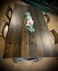 Dark Wood Farm Table 6 Foot