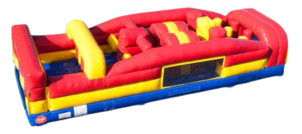 Red, Yellow & Blue Obstacle Course 30' Long