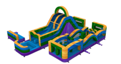 Double Slide Obstacle Course Goombay Colors (Wet or Dry)