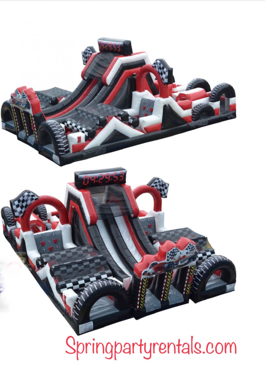 Raceway Dual Lane Obstacle Course | Spring Party Rentals LLC | bounce ...