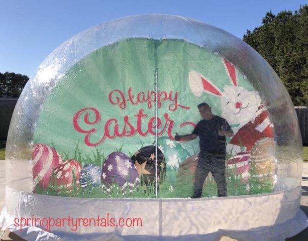 Giant Easter Human Snow Globe