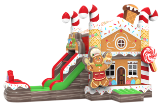 Gingerbread Bouncer with Slide