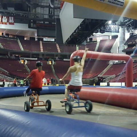 Race Track with 3 Large Tricycles