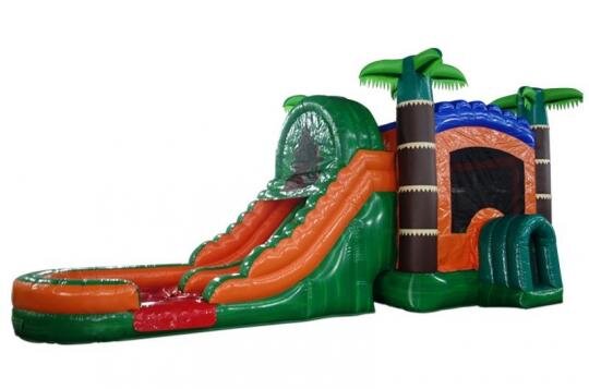 Maui Tropical Bounce House with Dual Lane Slide