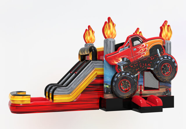 Monster Jam Bounce House with Slide