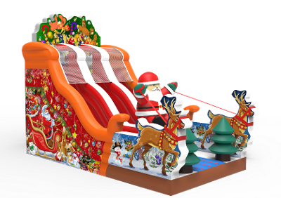 Santa's Sleigh Dual Lane Slide