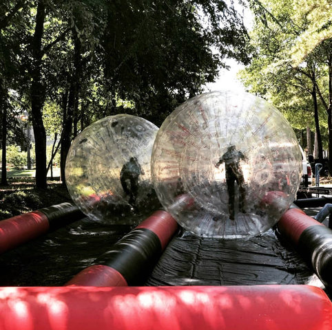 Human Zorb Balls with Track