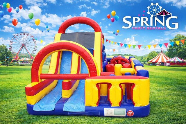 Blazing Dual Lane Obstacle Course