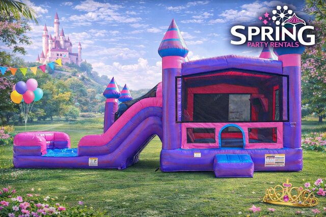 Majestic Bounce House with Dual Lane Slide