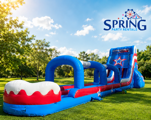 The 60ft Patriot Dual Lane Water Slide