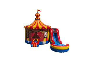 Circus Bounce House with Water Slide