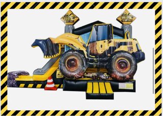 Excavator Construction Bouncer with Slide