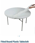 Fitted Round Plastic Table Cover