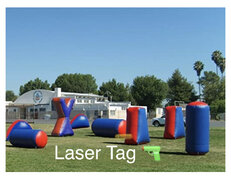 Laser Tag Game with Inflatable Obstacles 