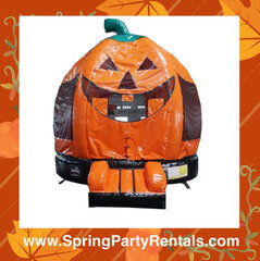 Pumpkin Bounce House with hoop