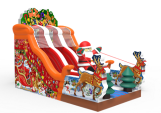 Santa's Sleigh Dual Lane Slide