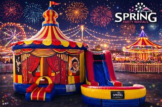 Circus Bounce House with Slide