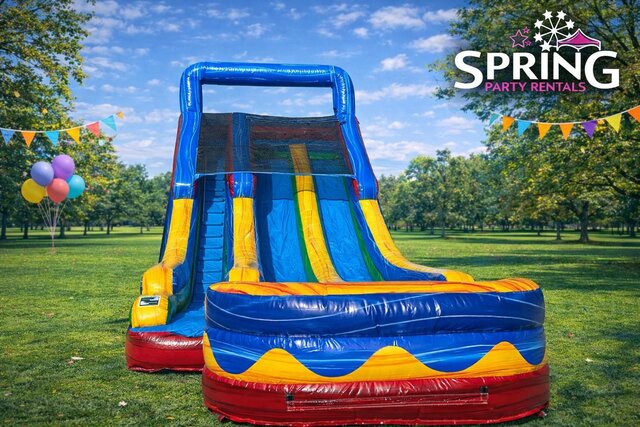 Retro Dual Lane Water Slide