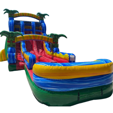 Island Revenge Dual Lane Inflatable Water Slide