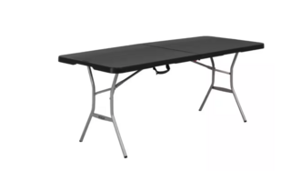 6 Ft Table Black (fold in half)