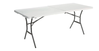 6 ft tables White (fold in half)